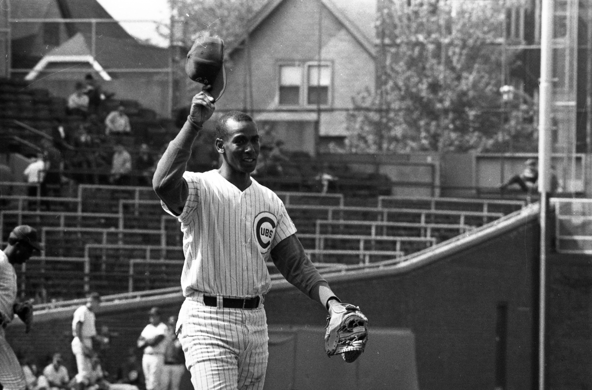 Ernie Banks hits his final Major League home run 